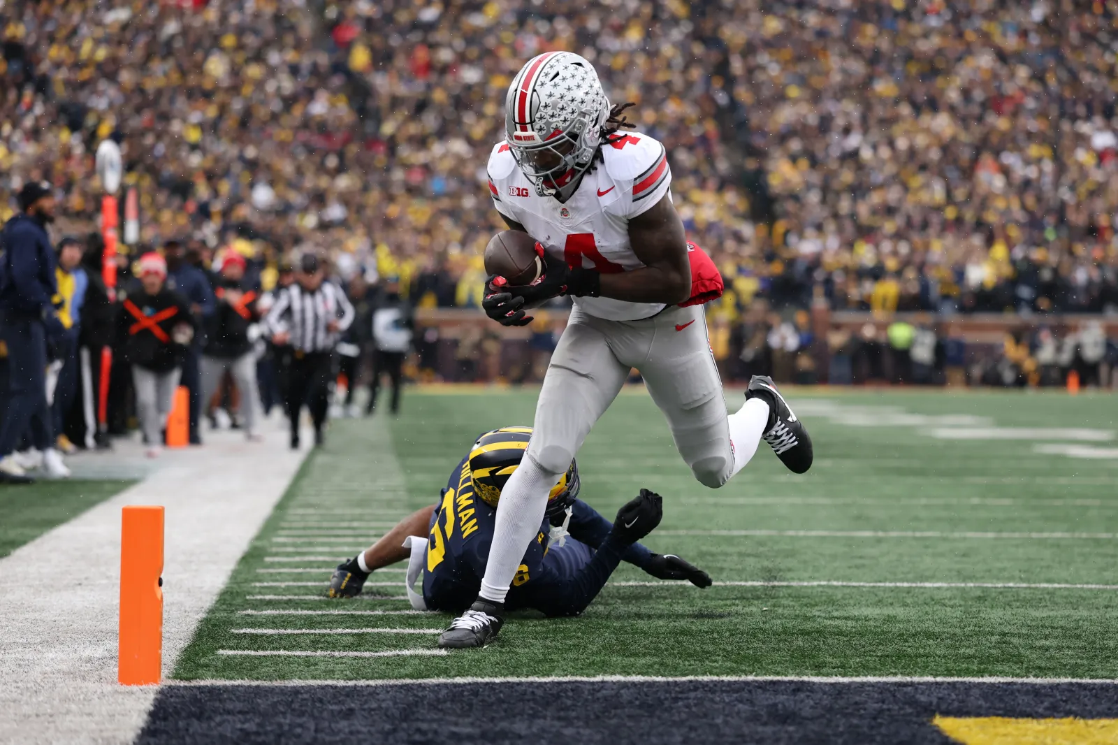 Jeremiah Smith scored against Michigan, but fans aren't sure.