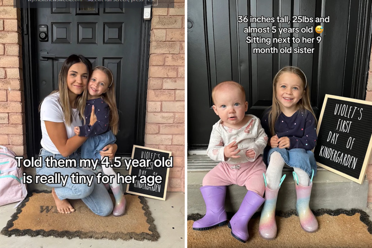 Baby Almost Same Size As 4-Year-Old Sister, Mom Explains Why Baby Almost Same Size As 4-Year-Old Sister, Mom Explains Why