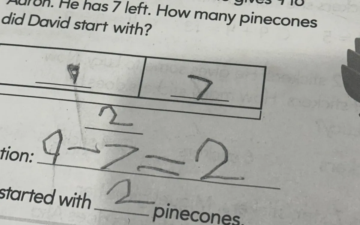 Dad Sees Two Words Son Wrote on Math Homework, Sparks Emotional Realization