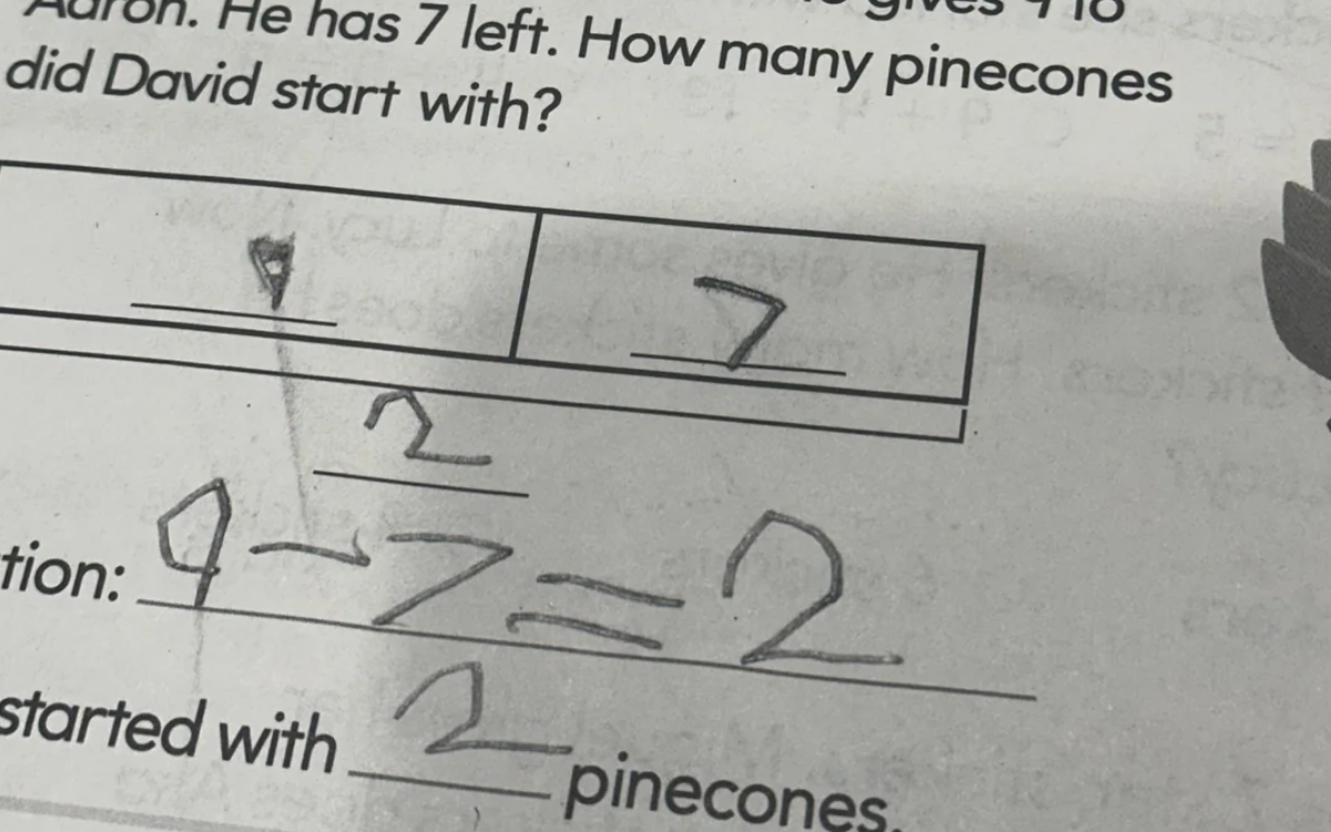 Dad Sees Two Words Son Wrote on Math Homework, Sparks Emotional Realization