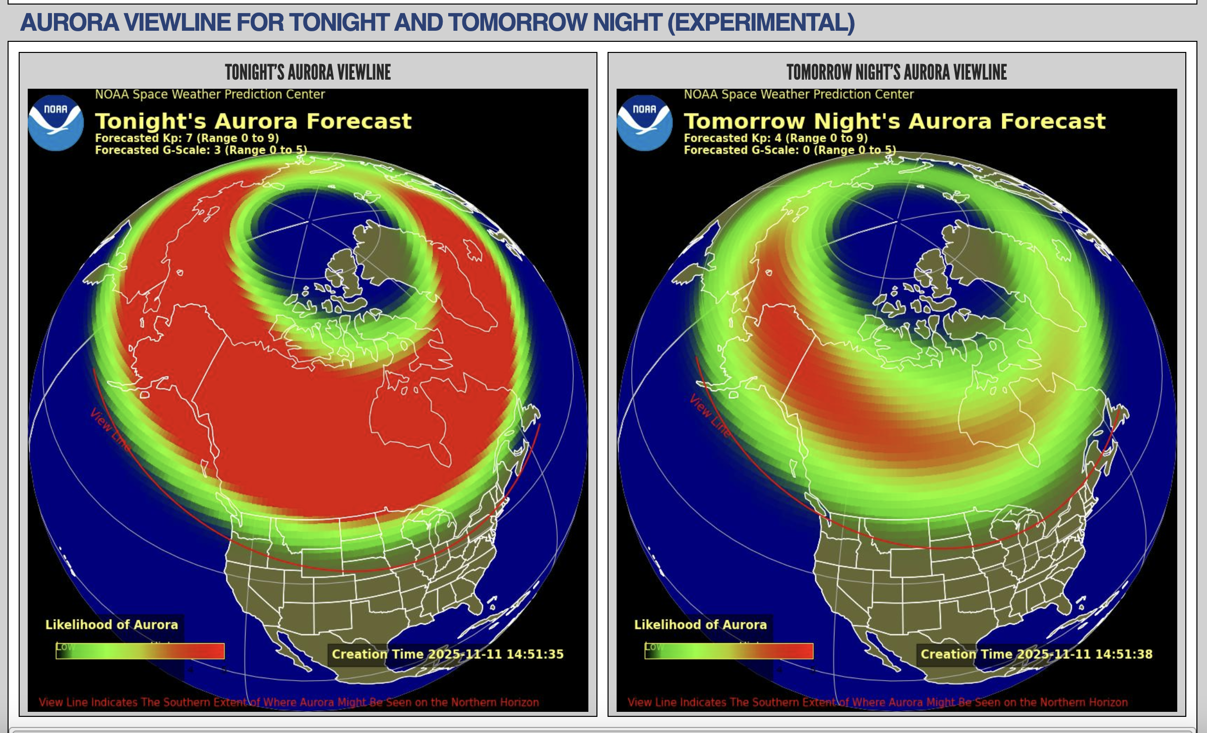 Map Reveals States Where Aurora Could Appear Tonight As CME Train Hits