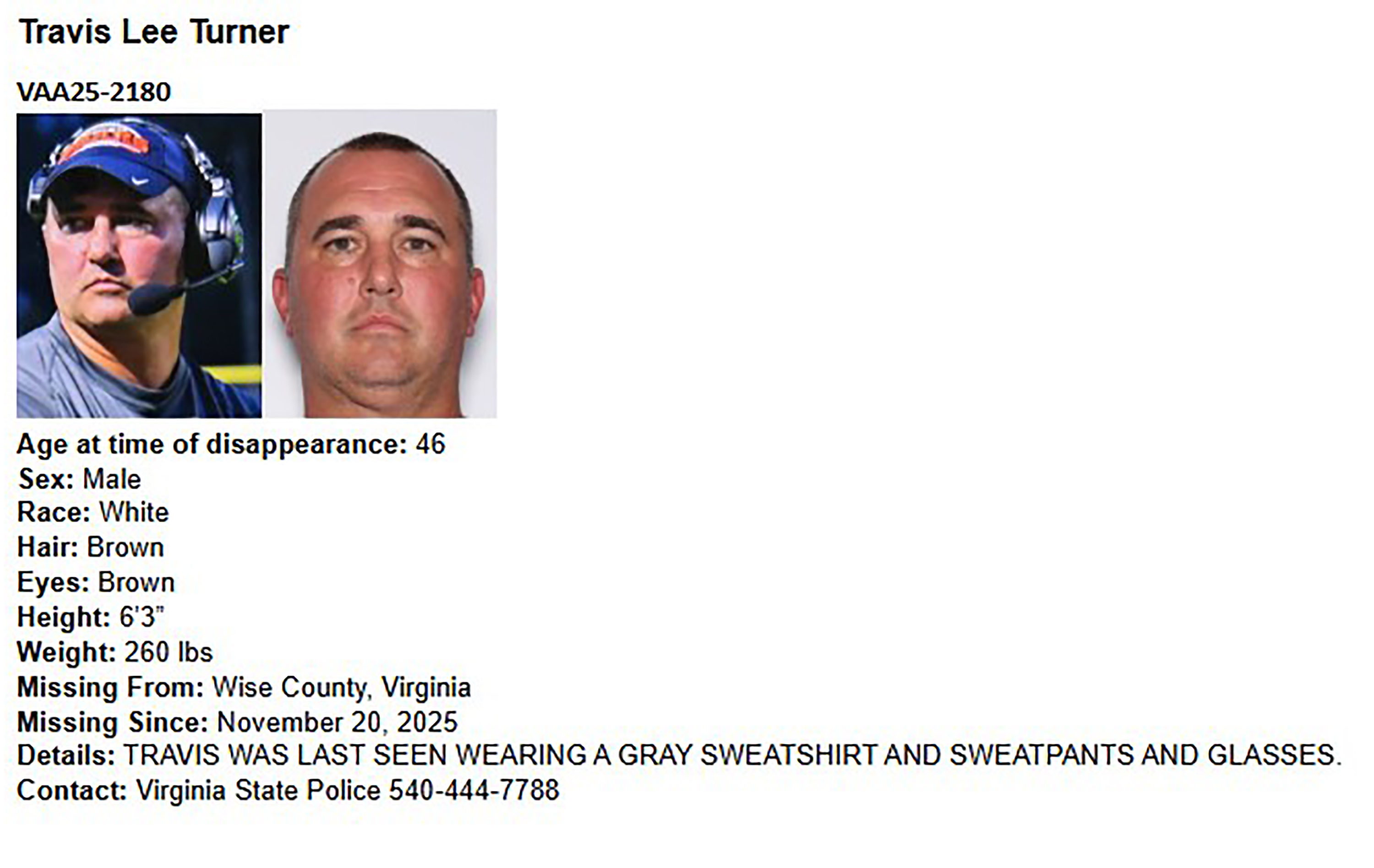 Who Is Travis Turner? Mystery of Missing Virginia Football Coach