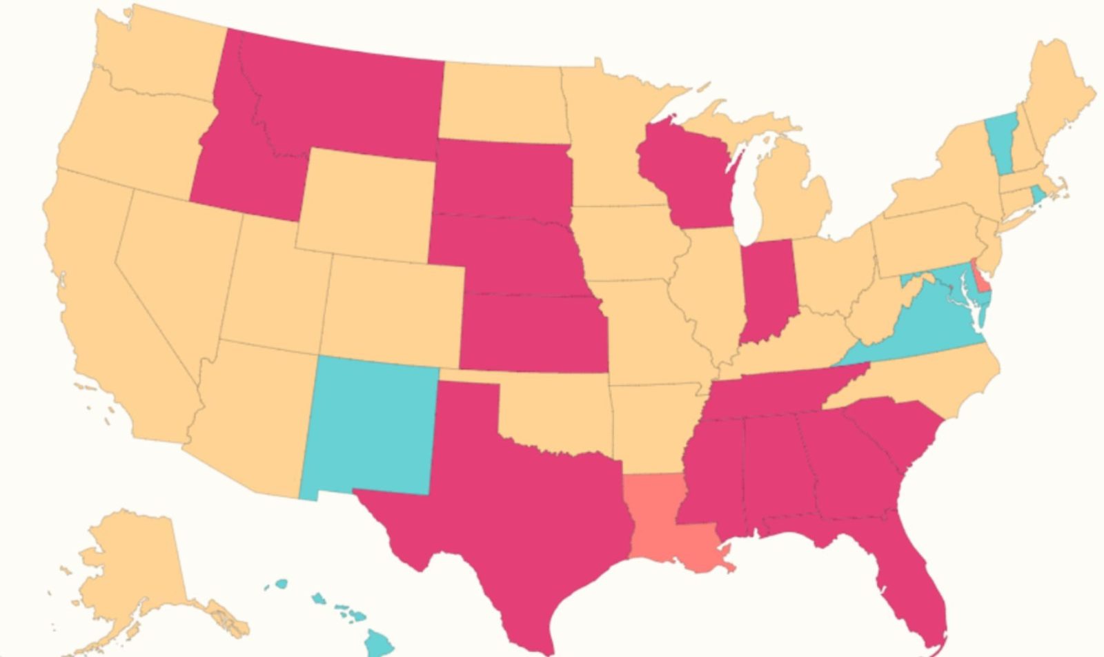 Newsweek map of state SNAP coverage
