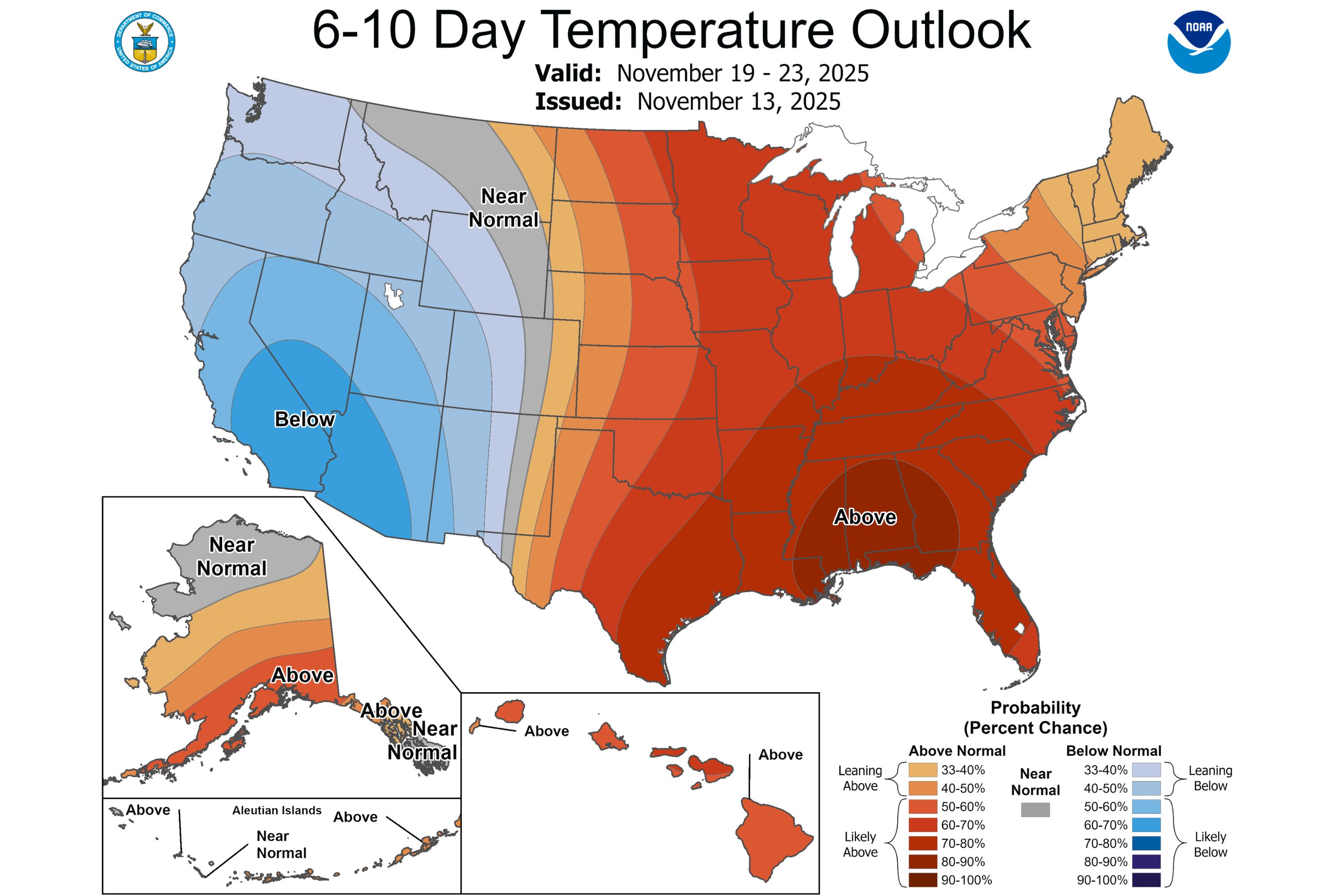La Niña Maps Show November Weather Forecast for Each State