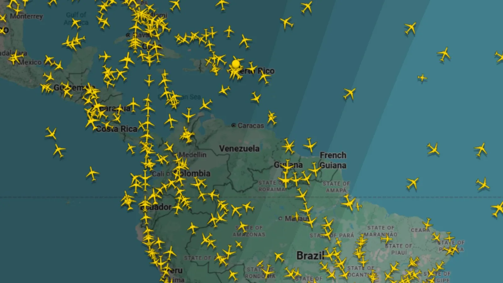 Flight Tracker Shows Venezuela Airspace After Trump Orders Closure