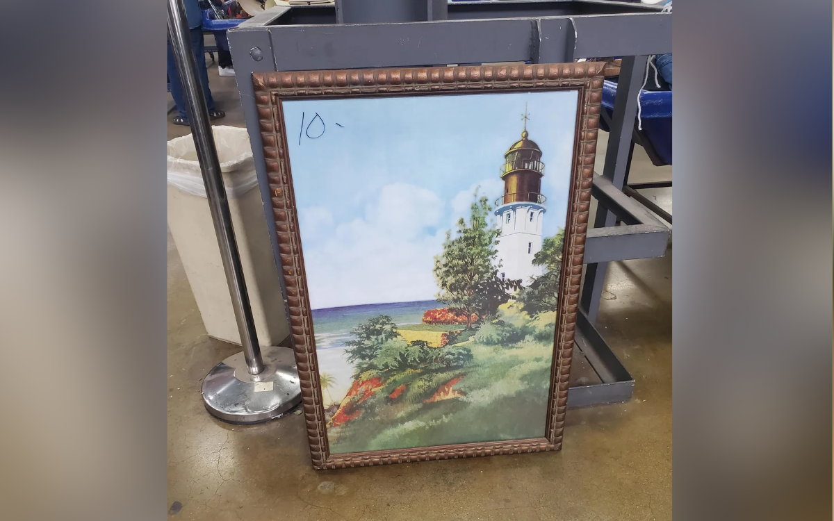 Man Finds Painting in Thrift Store, in Shock at One Word Written in Corner