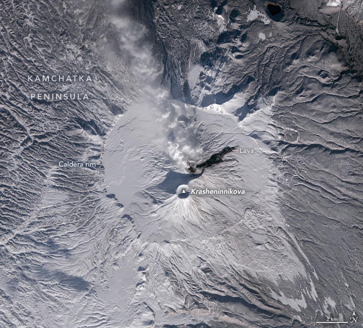Satellite Image Shows Volcano Awoken From 400-Year Slumber - Newsweek