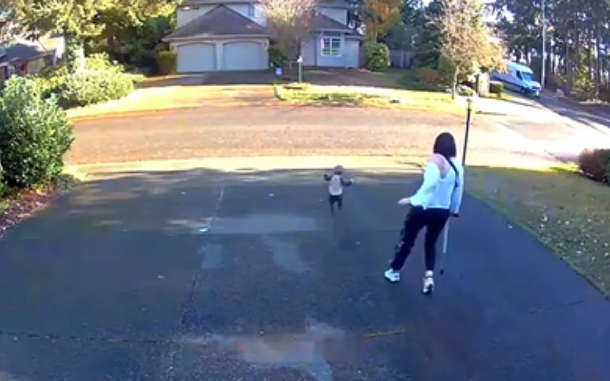 Randi Nichole chasing her toddler.