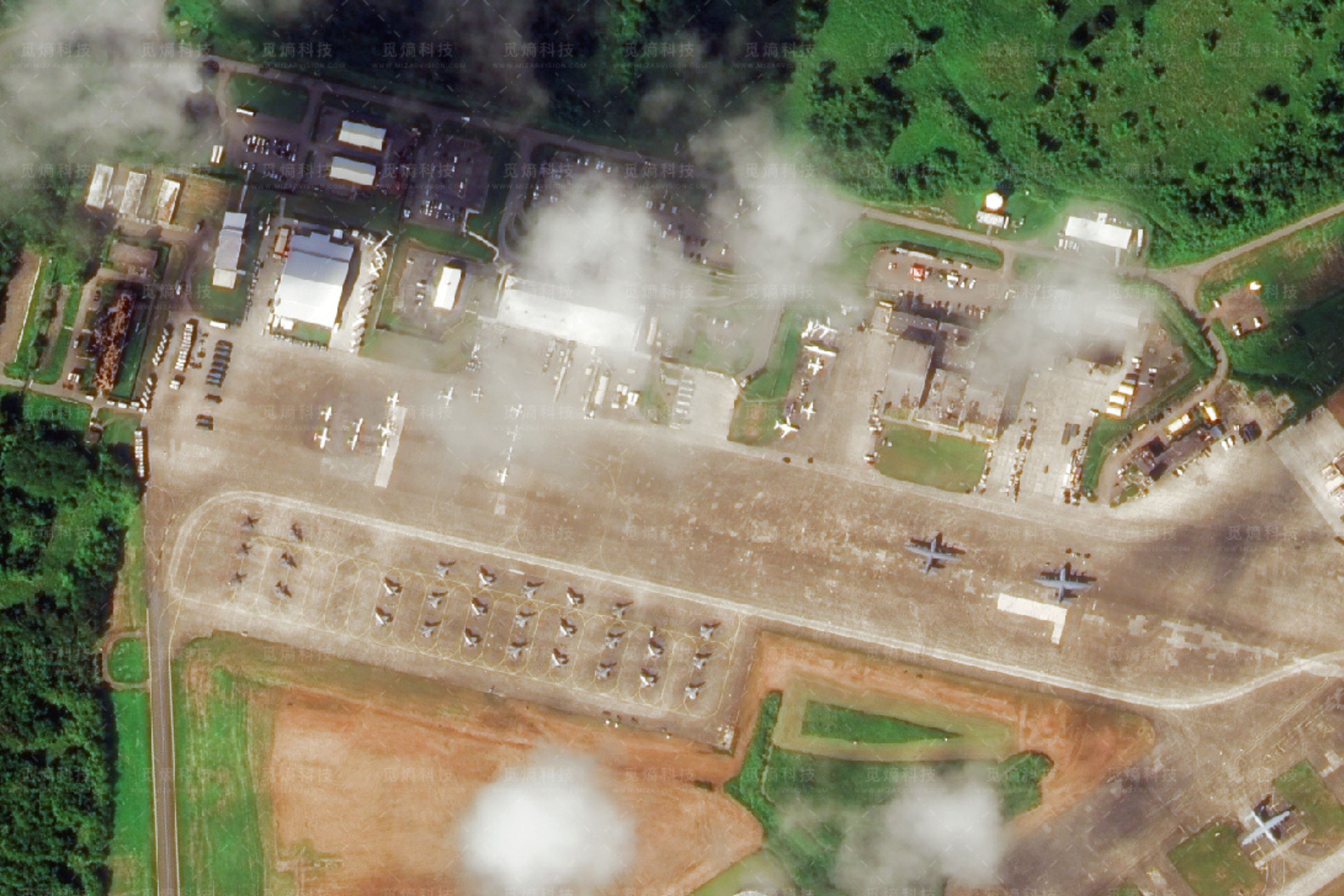 Satellite Photo Shows F-35 Fleet in Caribbean