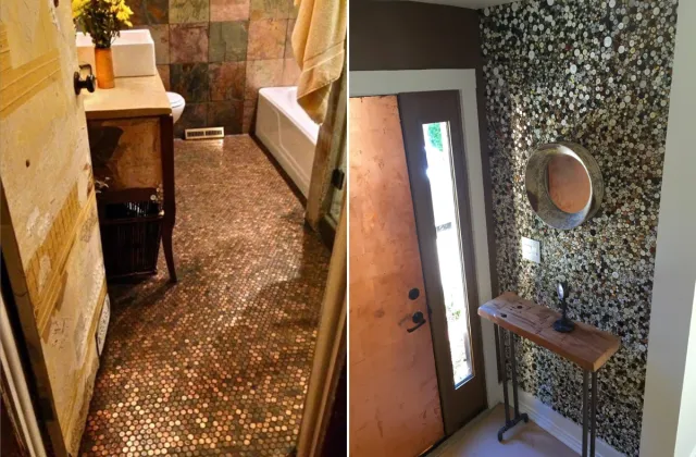 First the penny floor and then the button wall.