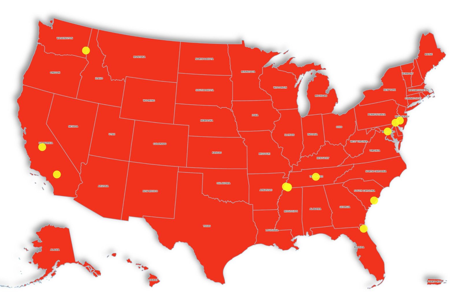 newsweek.com - Soo Kim - Map shows all the places fast-food chain has closed restaurants in 2025