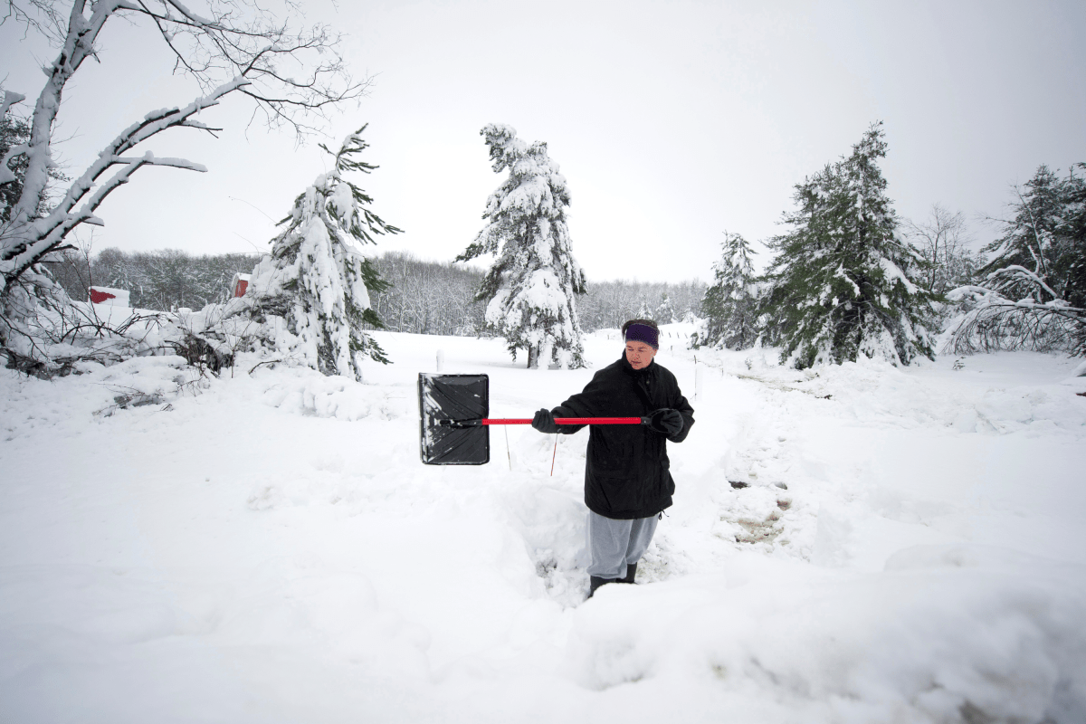 Aviso de tempestade de inverno enquanto 15 polegadas de neve atacarão.