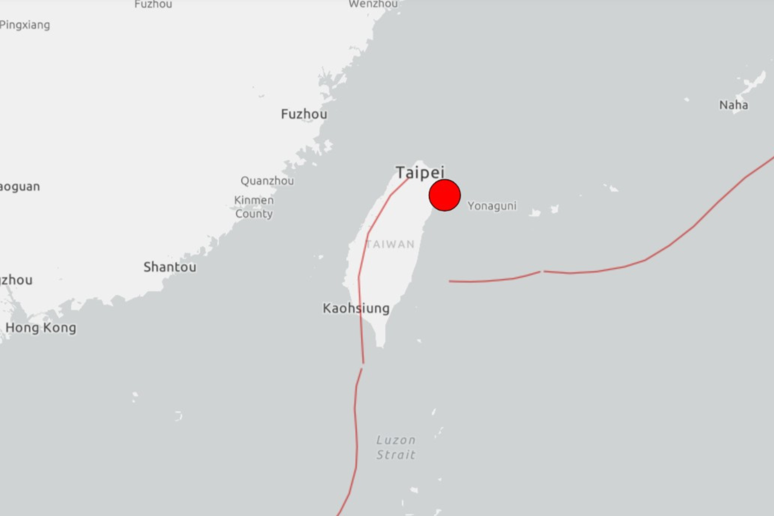 Strong Earthquake Strikes Off Taiwan Coast