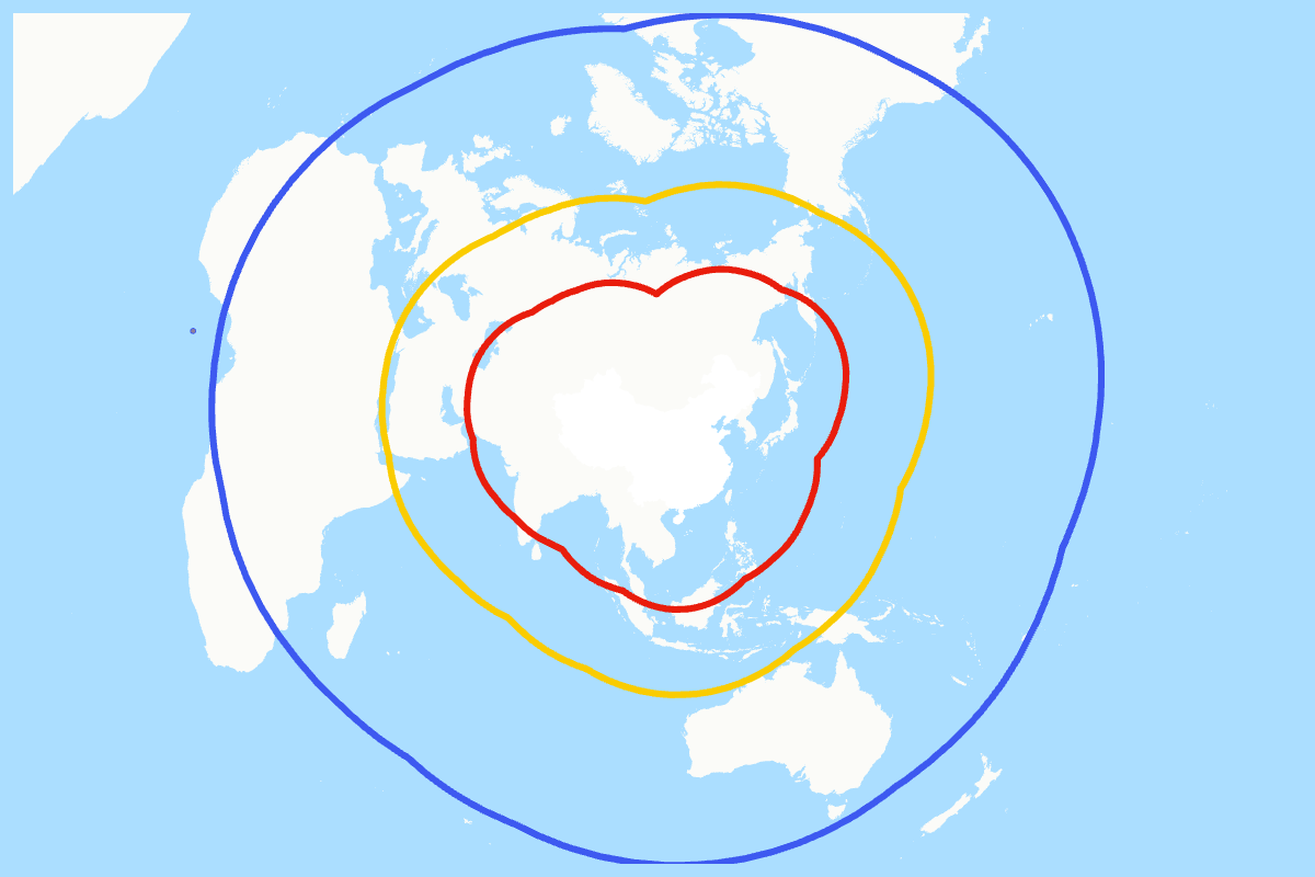 Map Shows Range of China's Ship-Killer Missiles Targeting US Territory