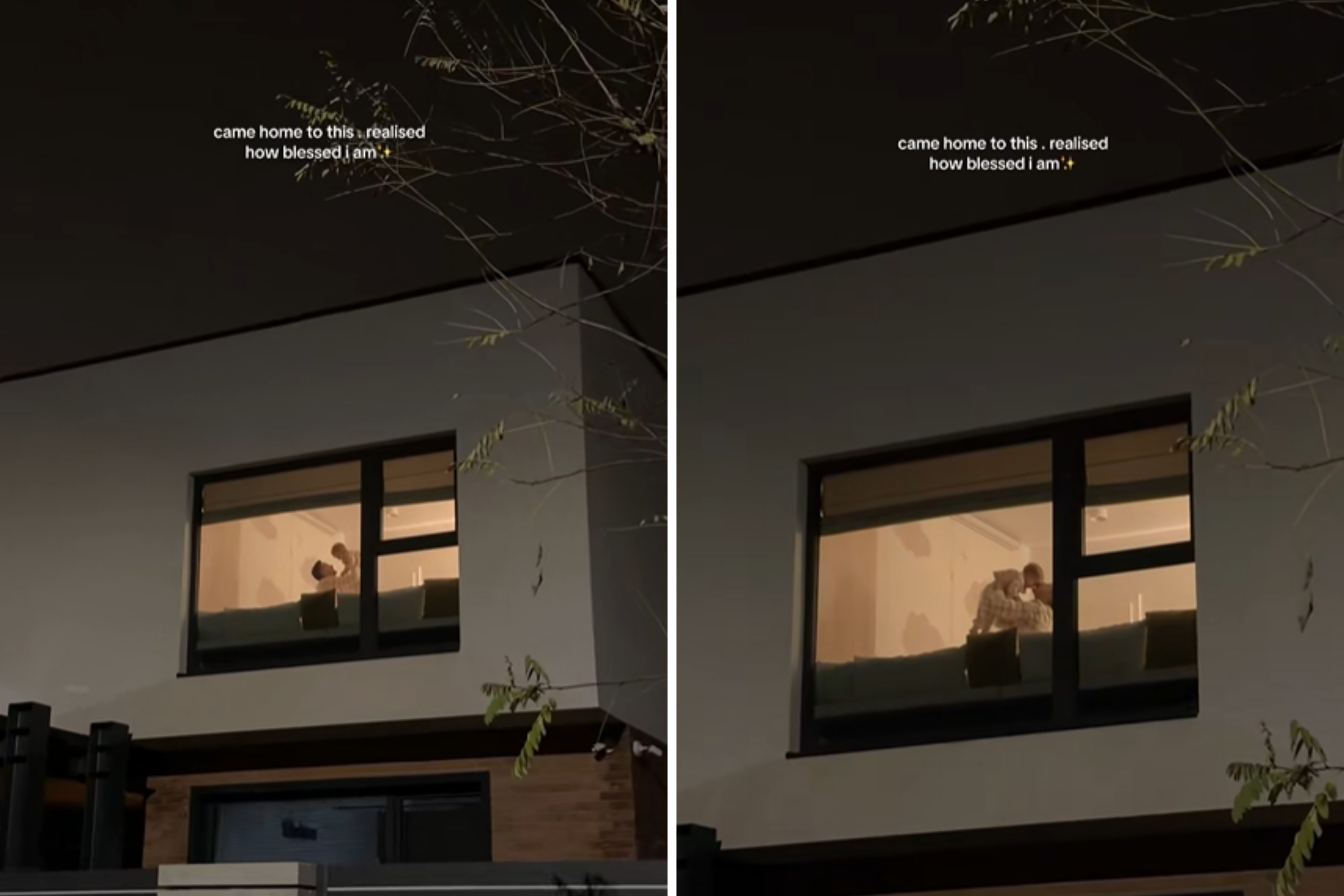 Dad Left to Look After Baby, Then Mom Sees Them in Window