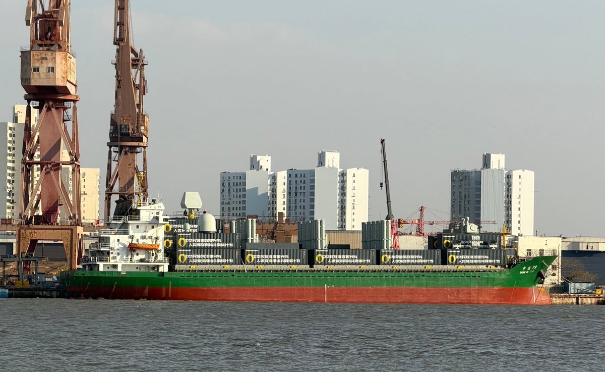 Photos Show Chinese Cargo Ship Armed With Missile Launchers