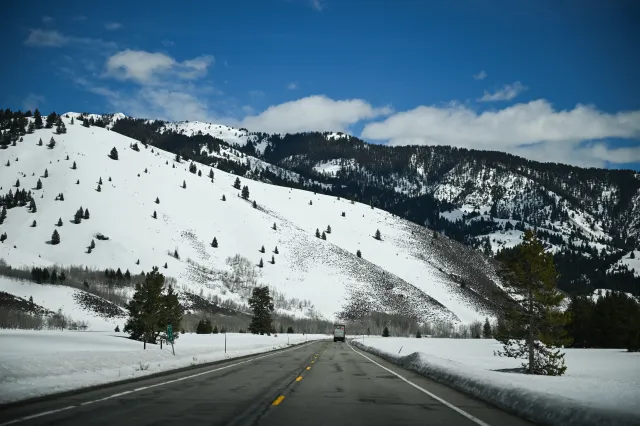 Snow highway idaho