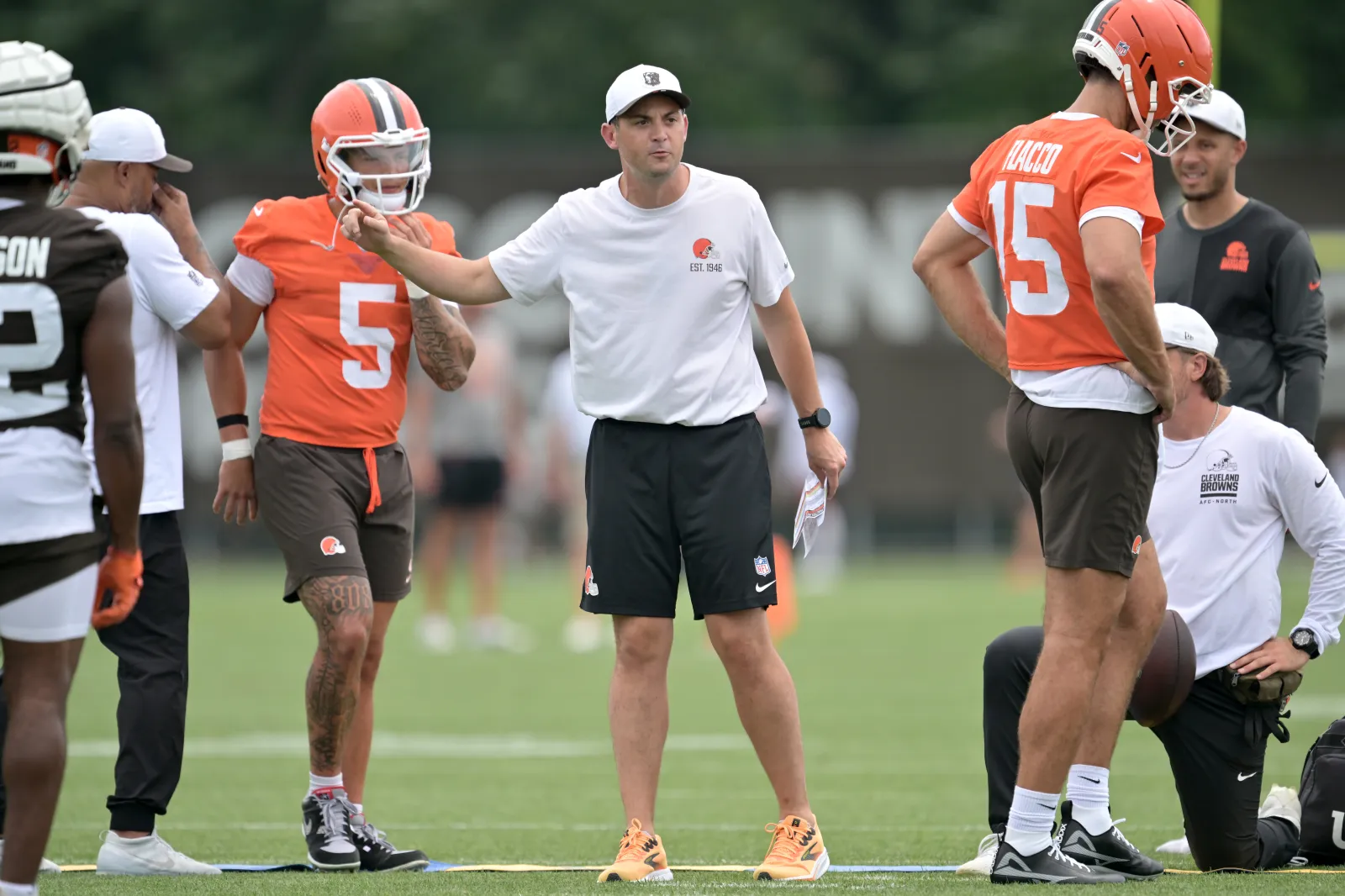 Cleveland Browns offensive coordinator Tommy Reese