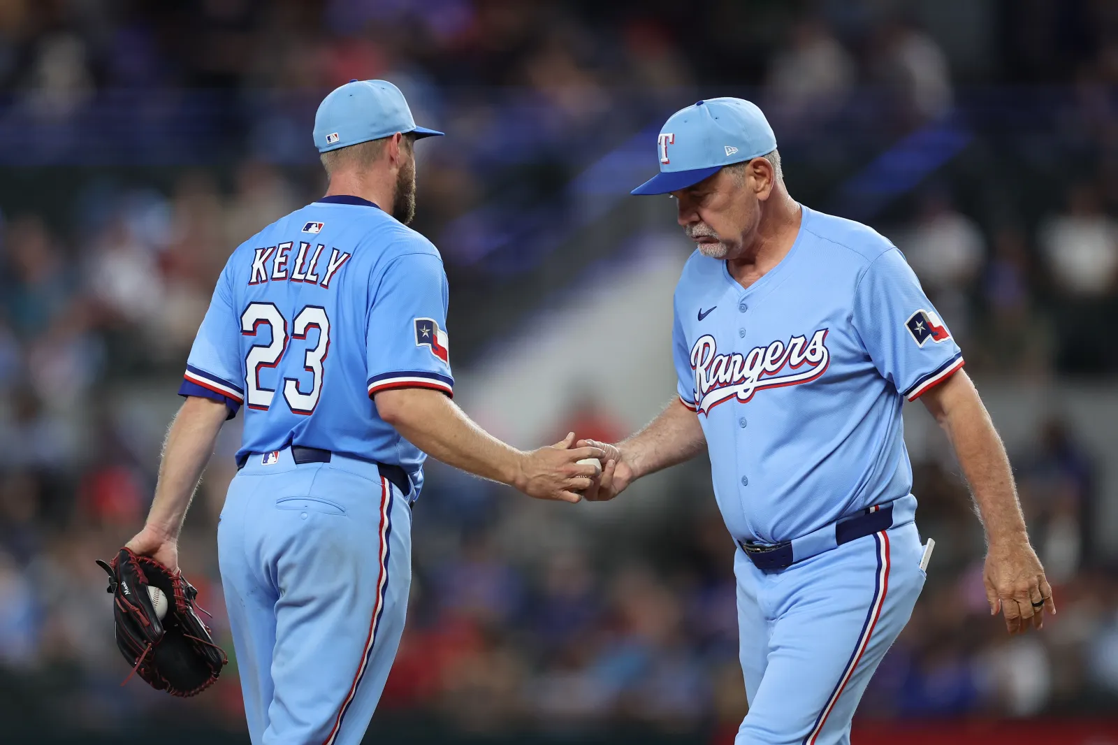 Texas Rangers pitcher Merrill Kelly
