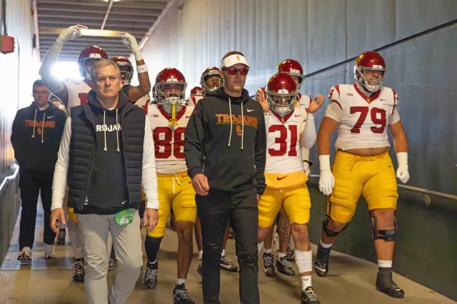 USC head coach Lincoln Riley and the Trojans