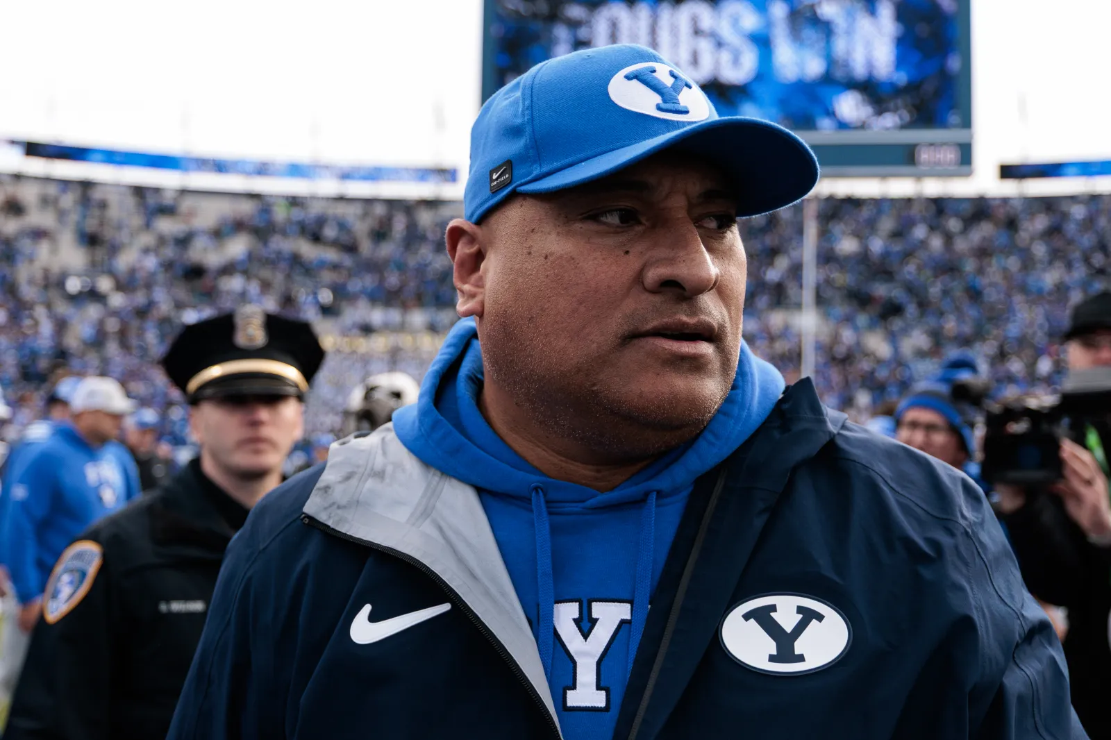 College football head coach Kalani Sitake of the BYU Cougars might not be going to Penn State.