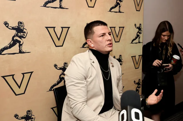 Heisman Trophy candidate quarterback Diego Pavia of the Vanderbilt Commodores