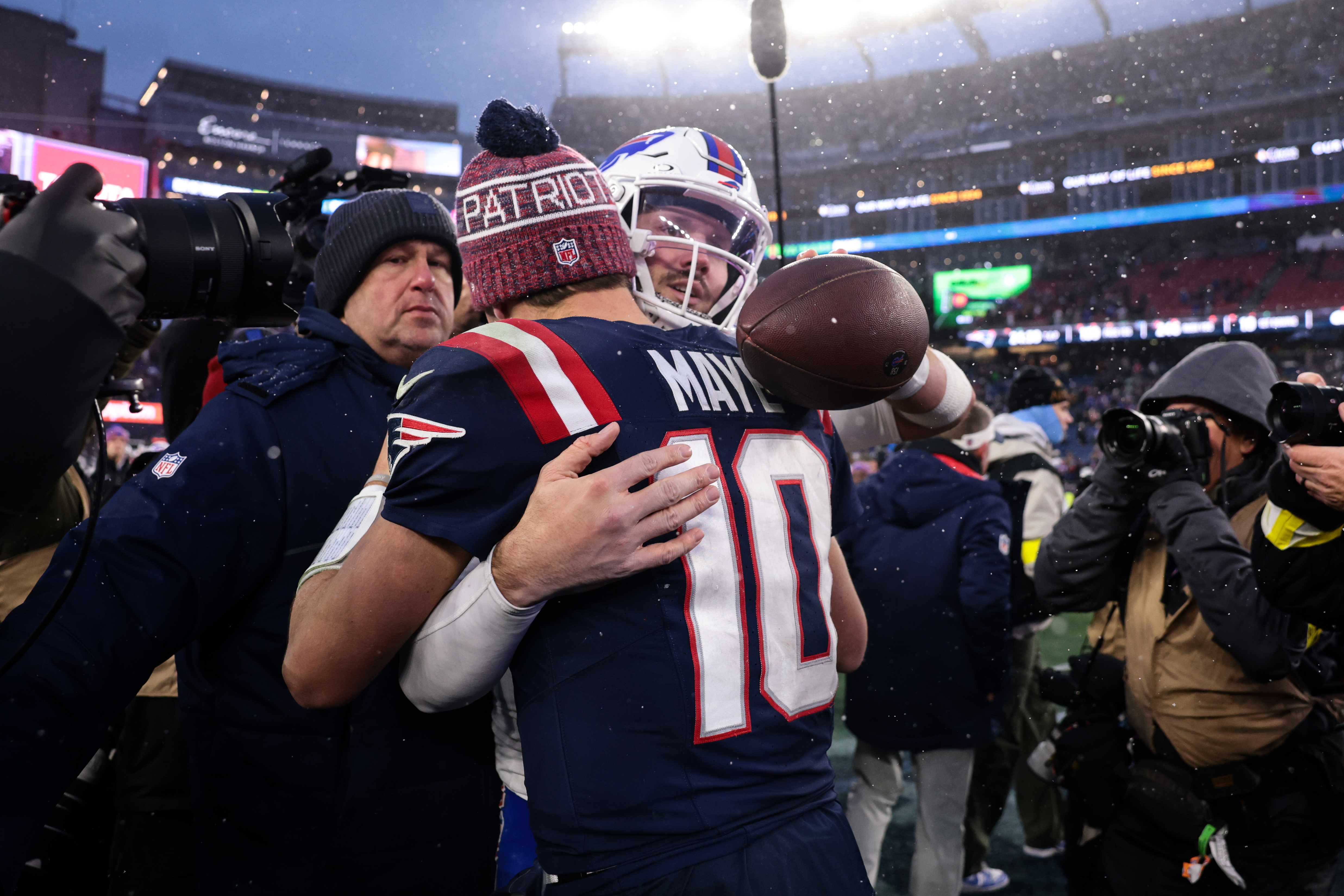 Postgame Handshake Between Drake Maye, Josh Allen Draws Attention