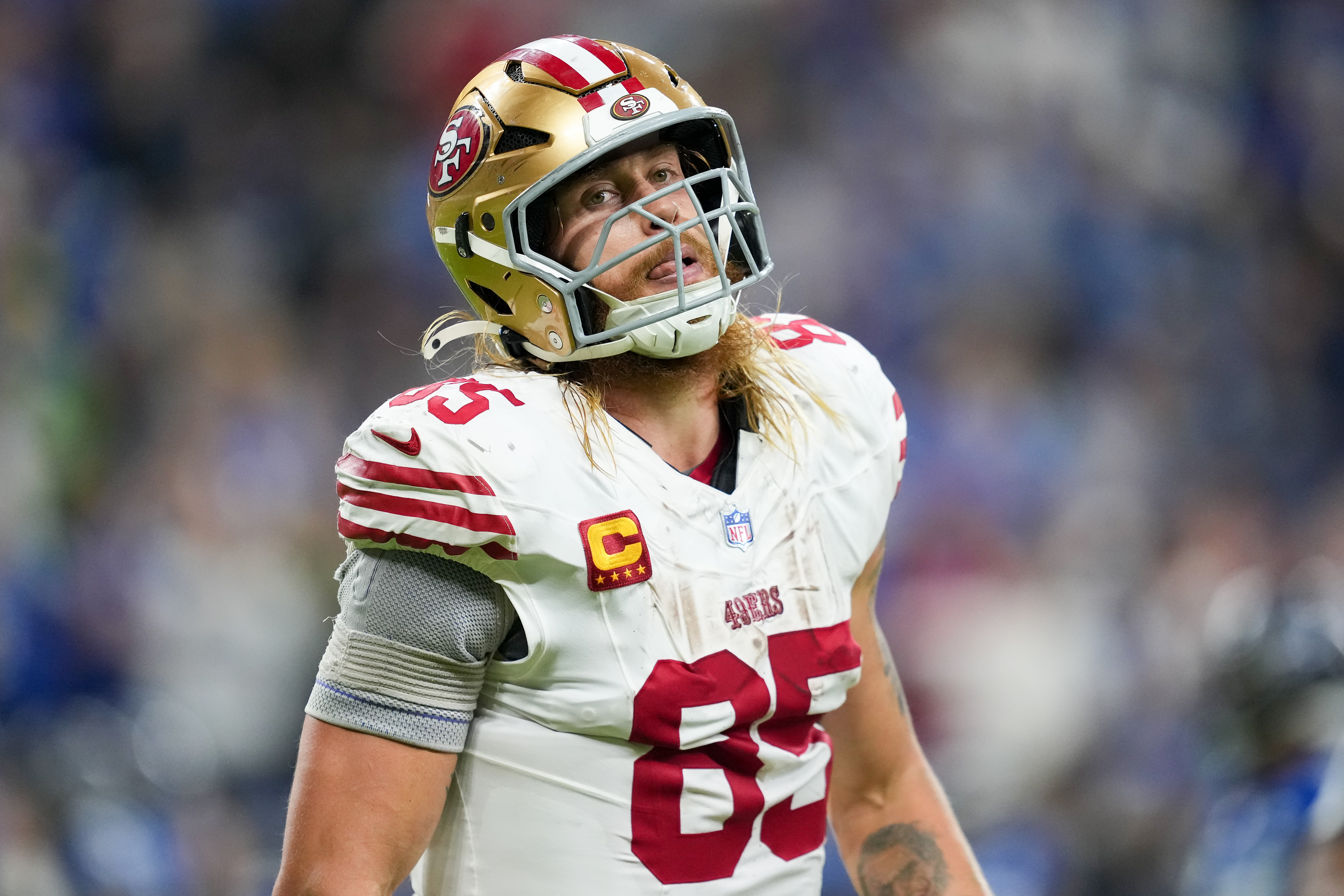 49ers' George Kittle Carted Off Field With Concerning Injury in Playoff Showdown