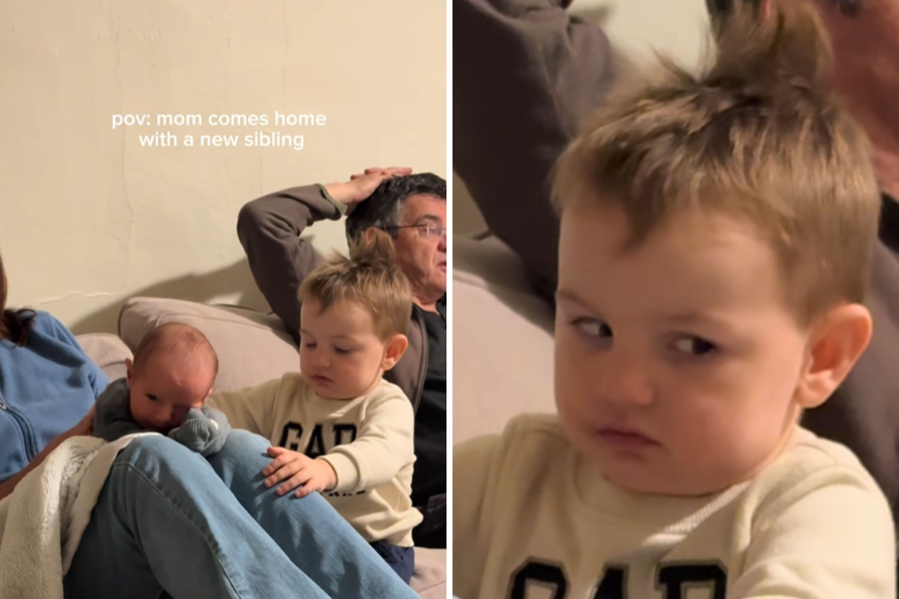 Hysterics at Boy's Reaction When Mom Brings Home Newborn Sibling: 'Dying'