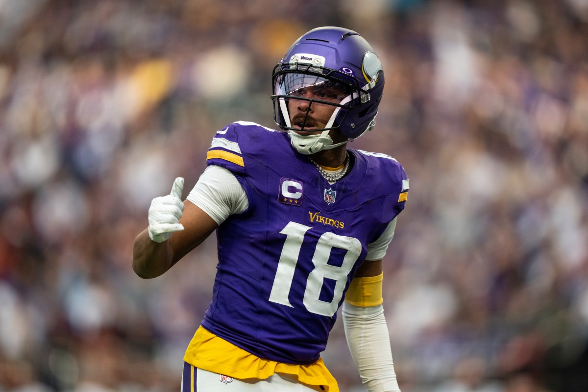 Justin Jefferson Celebrates Vikings' Resounding Victory Over Commanders