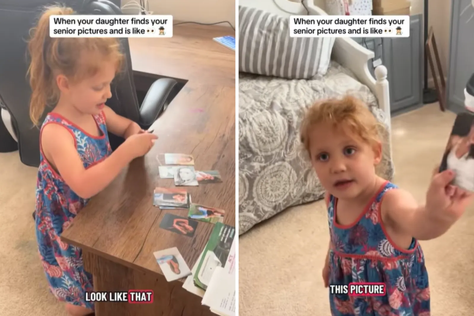 Little Girl Finds Mom’s High School Pics, What She Says Leaves Her Humbled