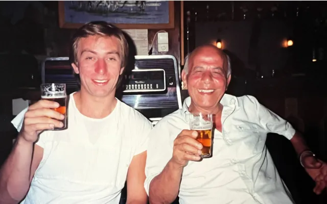 Lucas and his father.