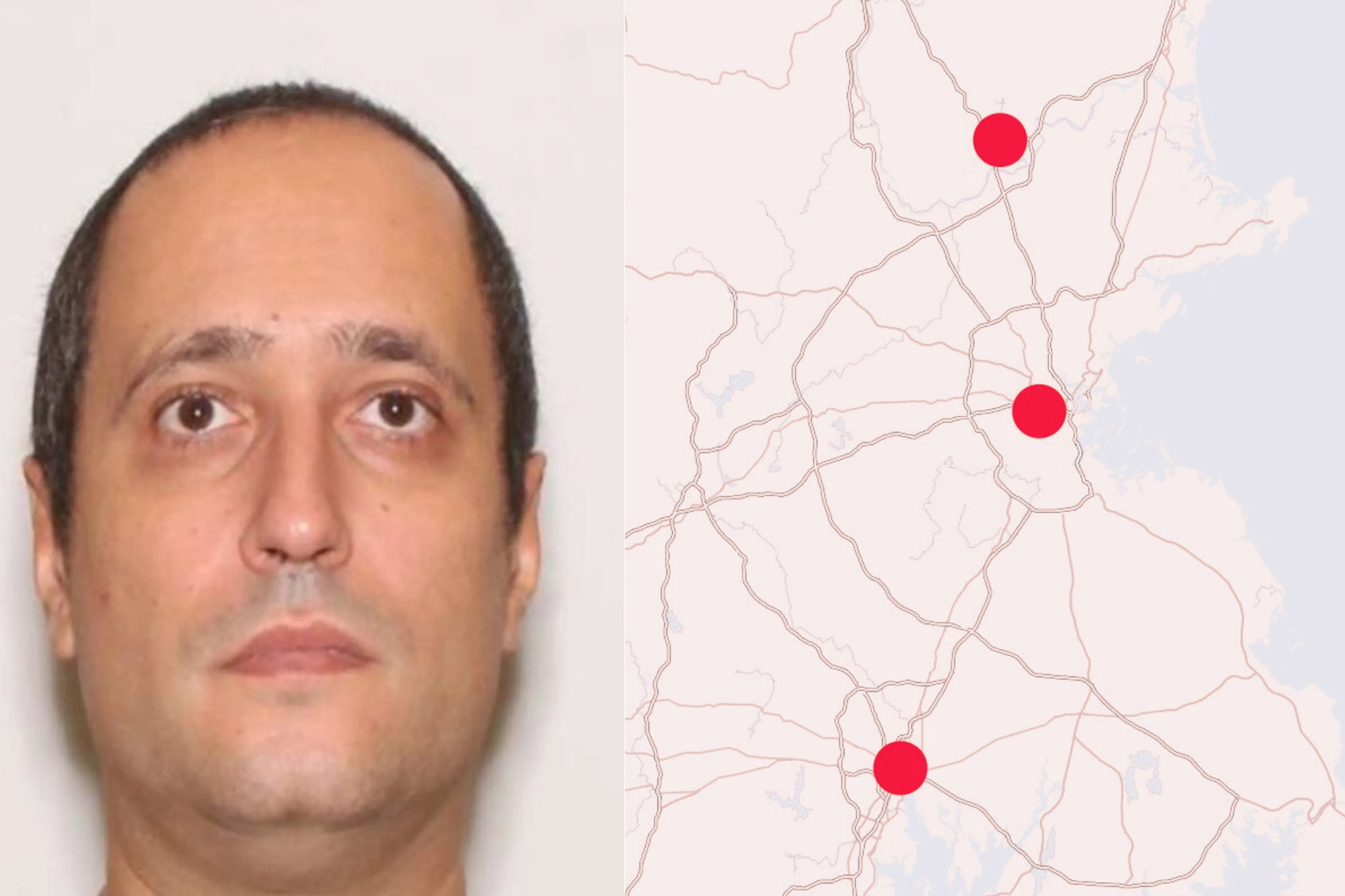 Map Shows Claudio Neves Valente's Suspected Movements