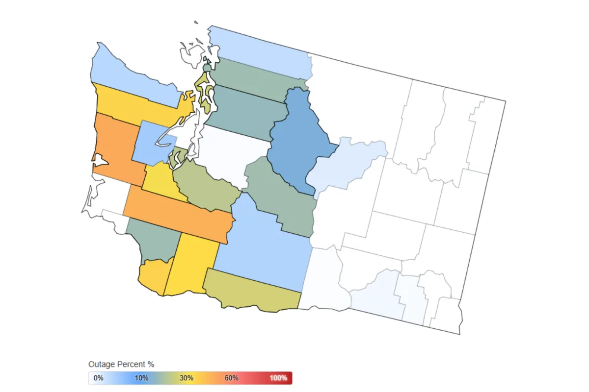 Map Shows Where Half a Million Without Power As Winter Weather Strikes ...