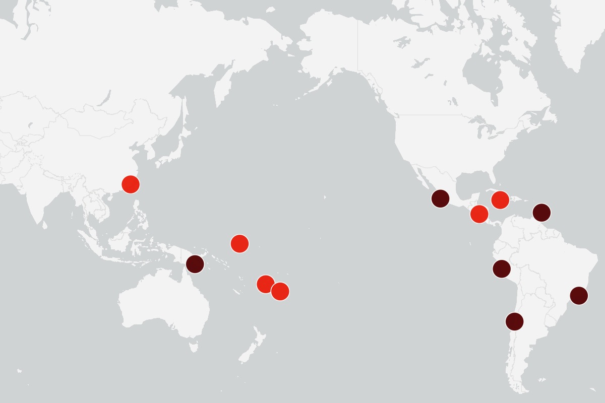 Mapa: navio-hospital da marinha chinesa chega à porta dos EUA
