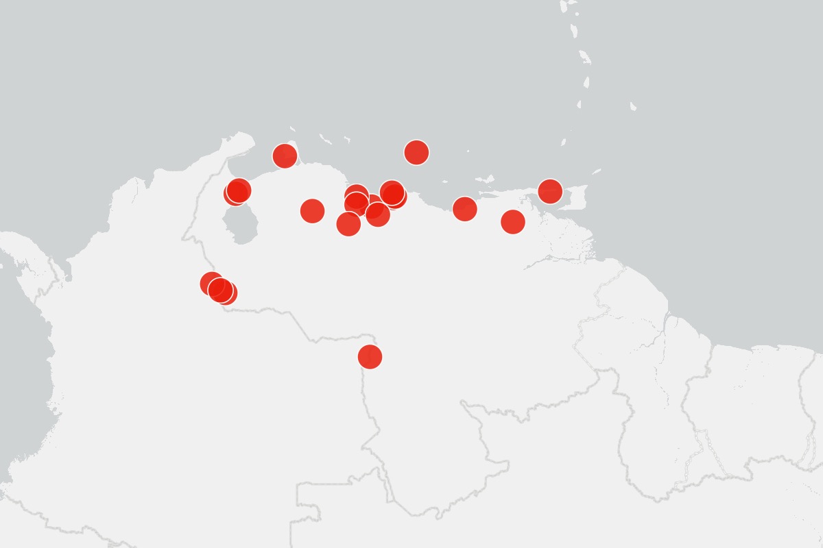 Map Shows Possible Targets as Trump Weighs Land Strikes in Venezuela