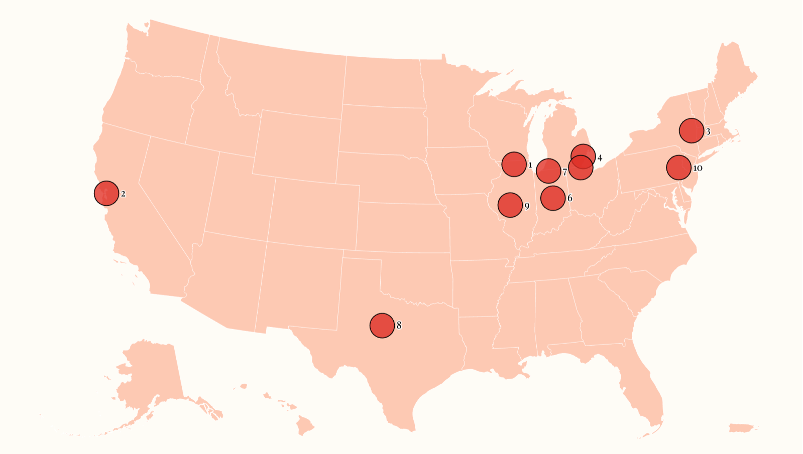 newsweek.com - Giulia Carbonaro - Map shows 10 cities with best US housing markets