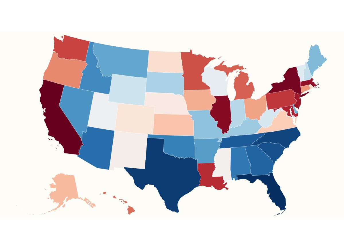 Map Shows States Americans Are Moving to&mdash;and Where They& 039;re Leaving