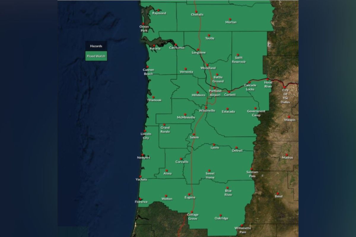 Mapa revela área onde rio atmosférico atingirá os EUA esta semana