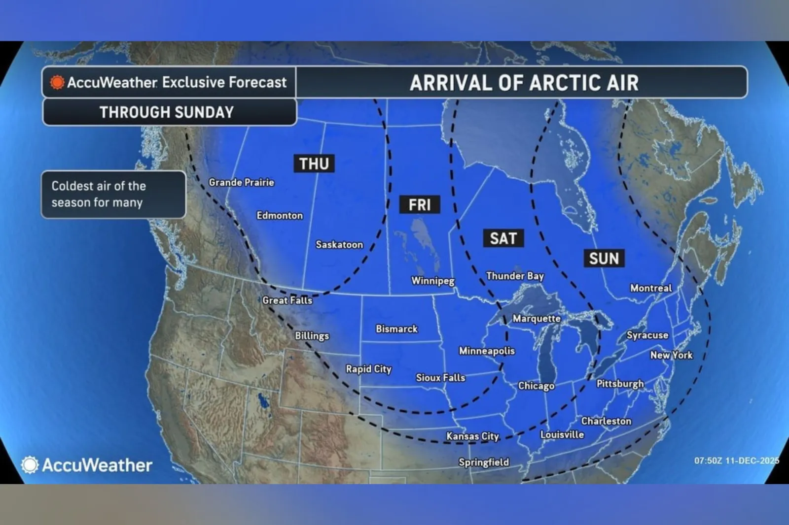 Polar vortex map shows states to be hit with icy blast this week - Newsweek