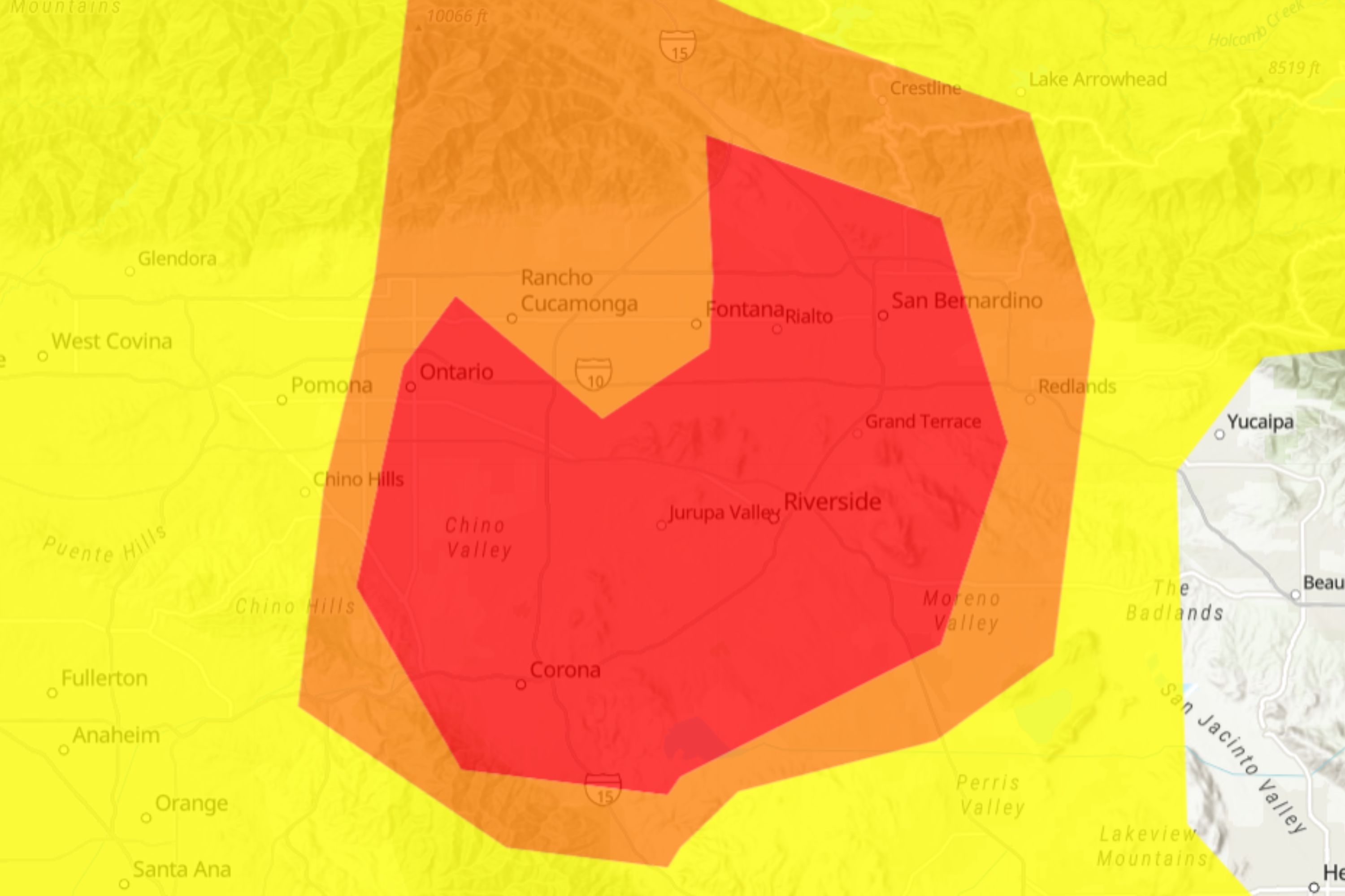 Over 100,000 People Advised to Stay Inside in California