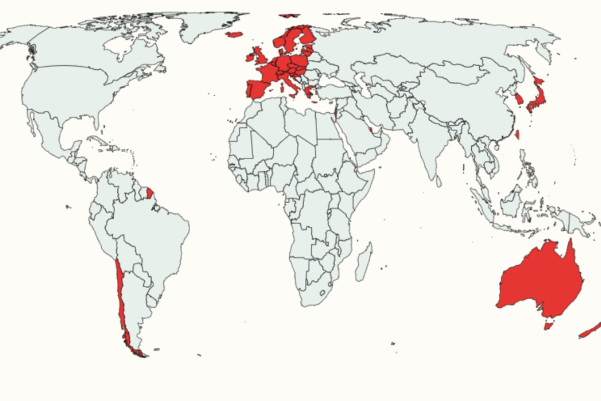 Mapa dos países que enfrentam a nova proposta de censura nas redes sociais dos EUA. para turistas Mapa dos países que enfrentam a nova proposta de censura nas redes sociais dos EUA. para turistas