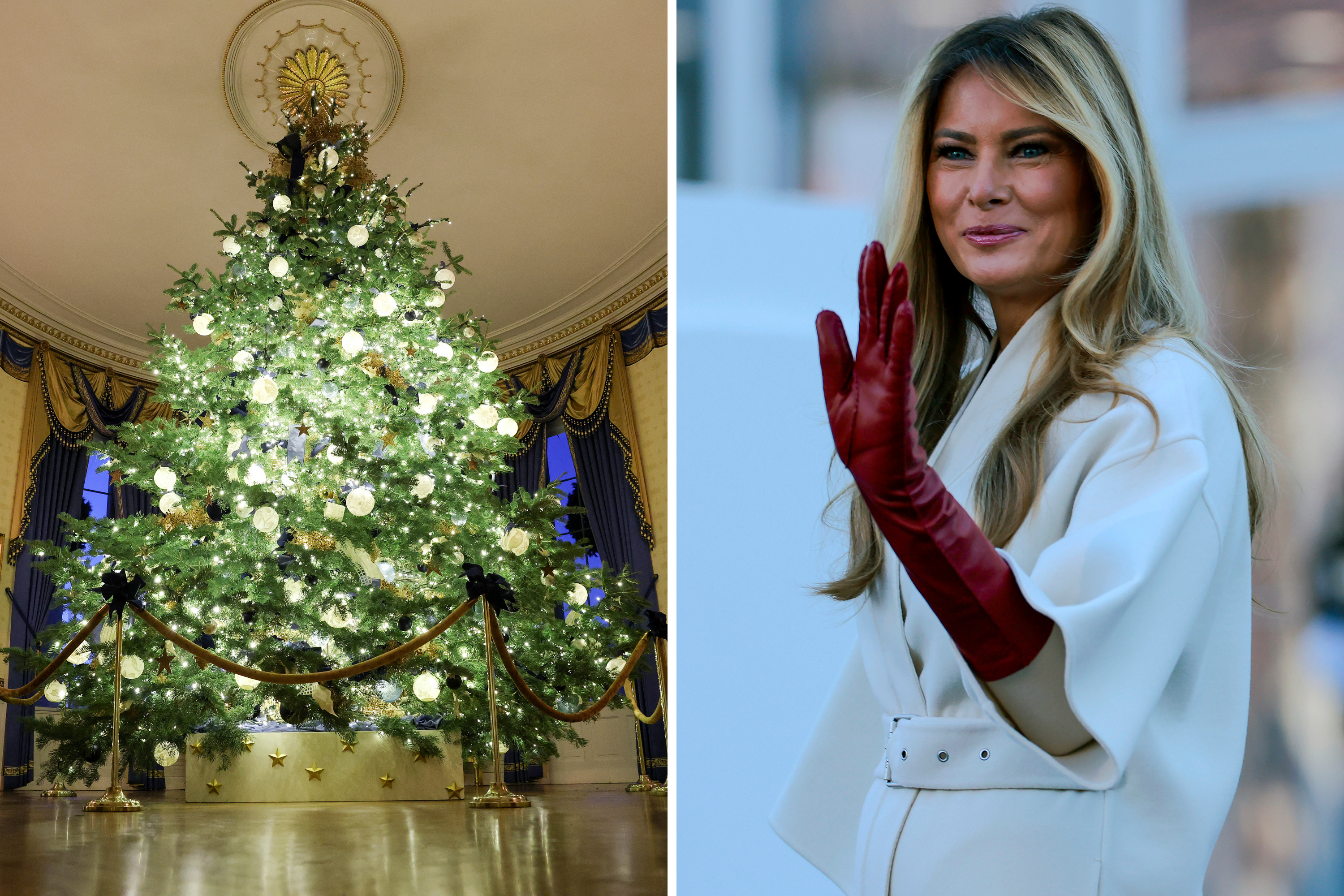 Melania Trump's White House Christmas Decorations Applauded: 'Queen'