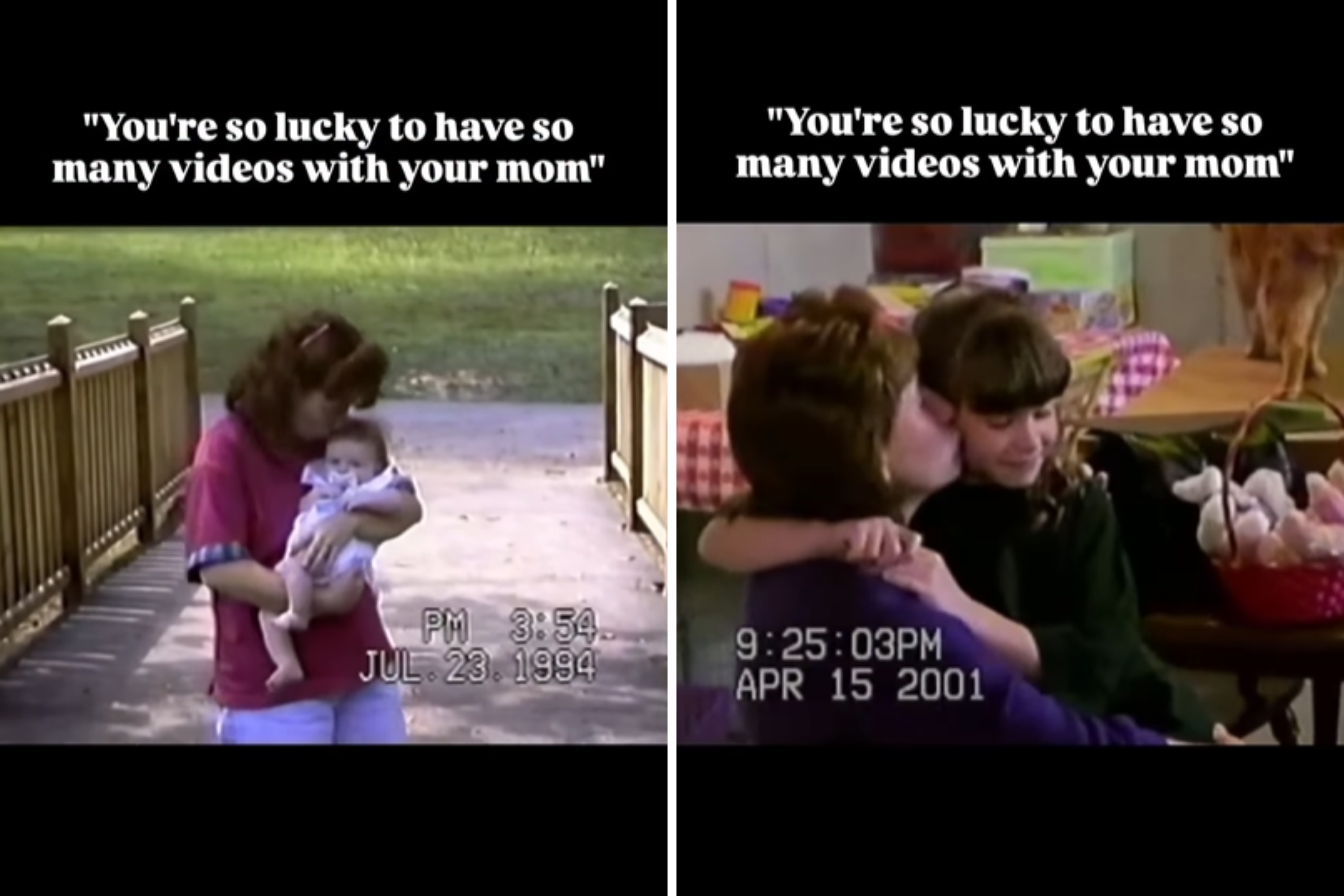 Woman 'Lucky' To Have So Many Childhood Videos With Mom—Tears at Reason Why