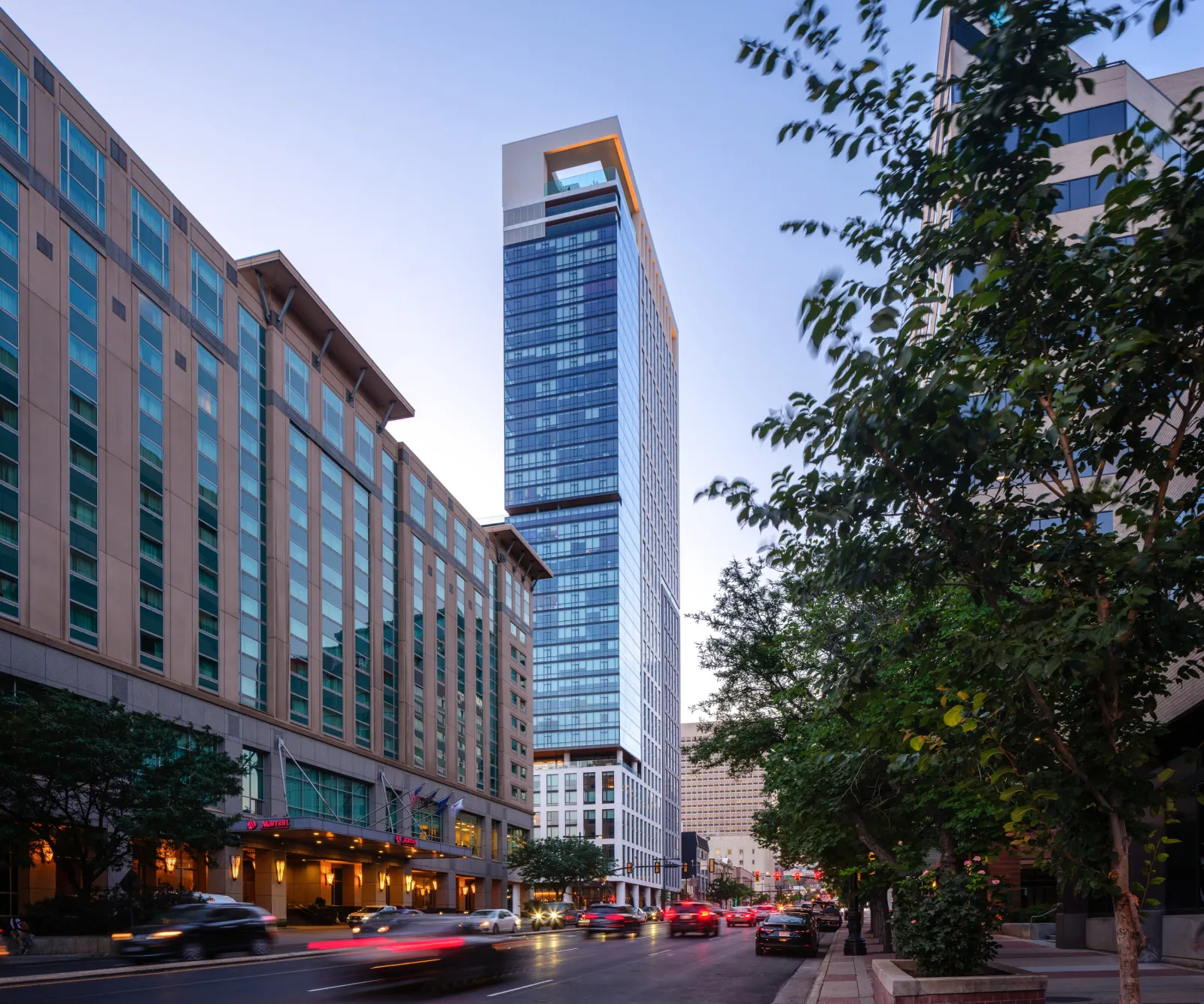 An overview of Astra Tower in Utah.