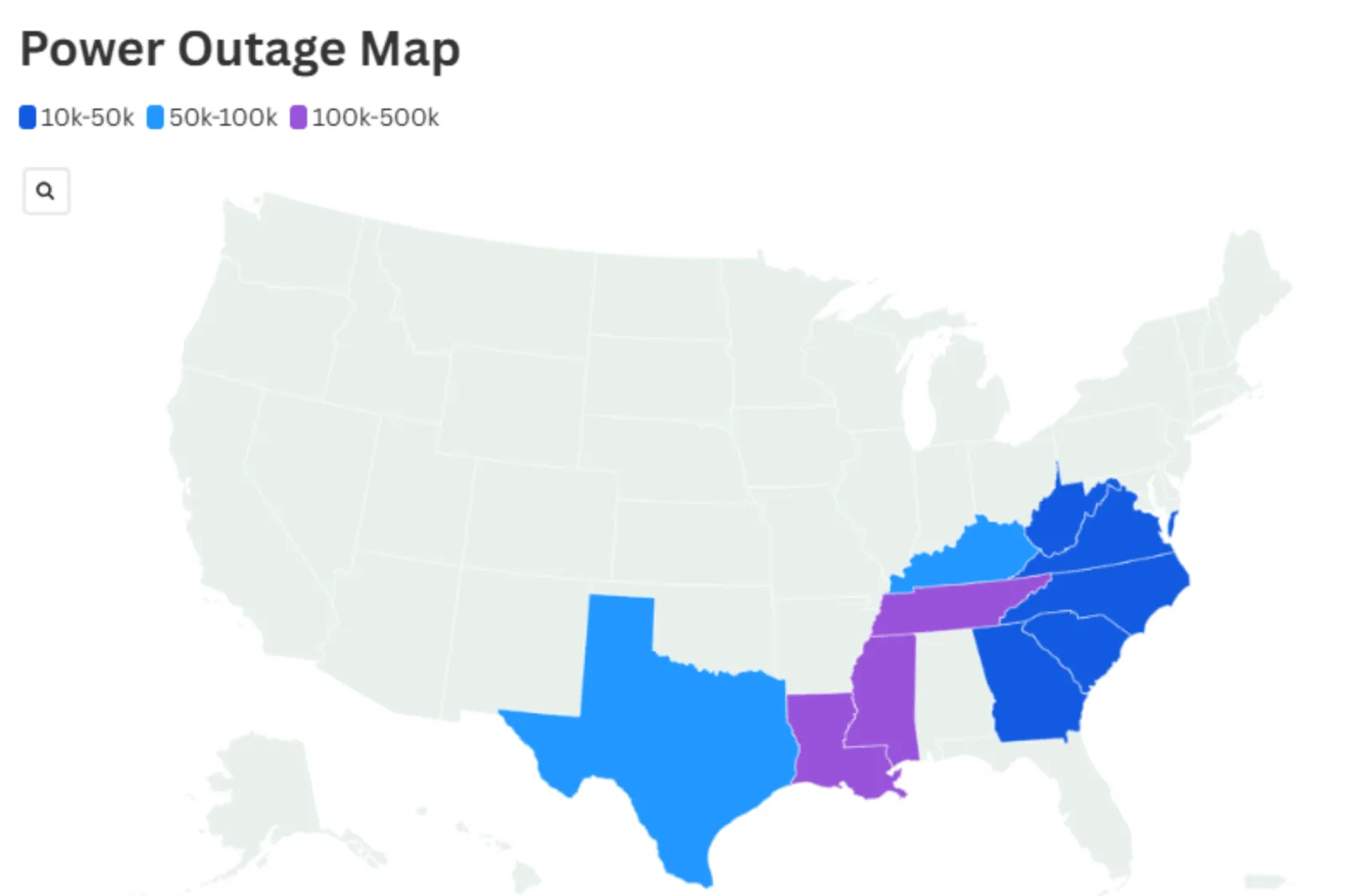 Map Shows Over 800,000 Without Power Across 10 States - Newsweek