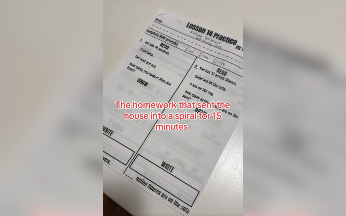 Mom Sees Son’s First-Grade Math Homework—Asks Why It’s ‘So Confusing’