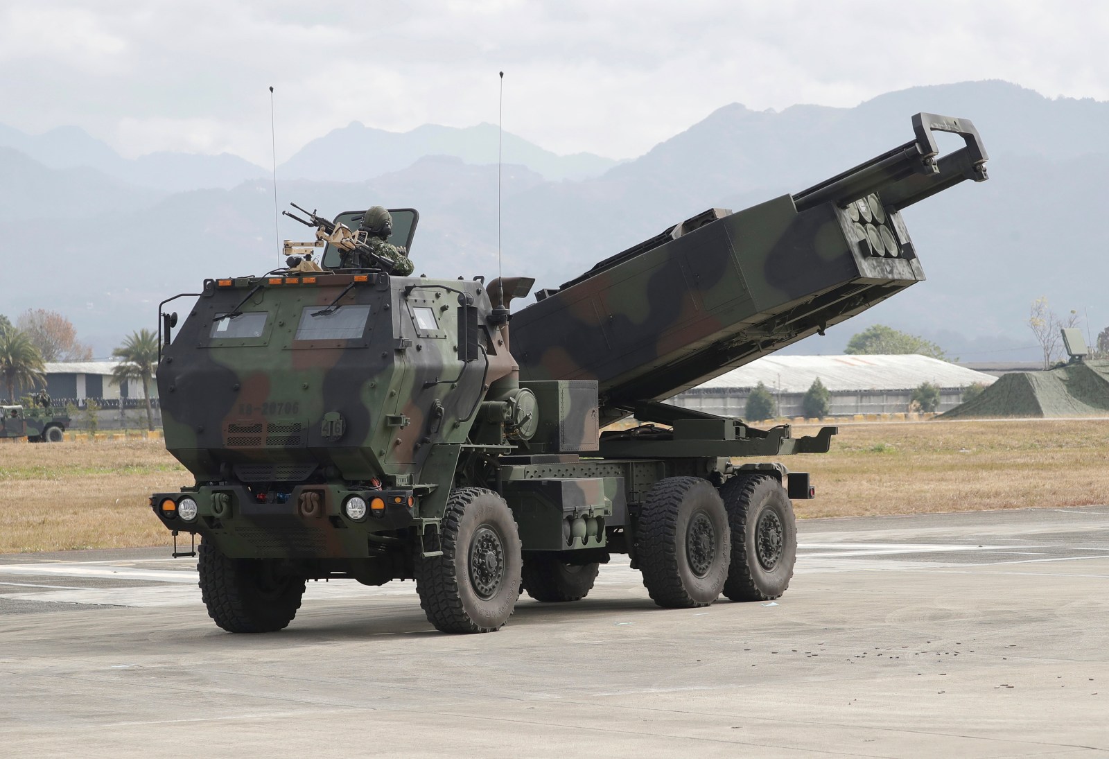 A HIMARS Rocket System is seen during a military exercise in Taichung County, Taiwan, on January 27, 2026. 
