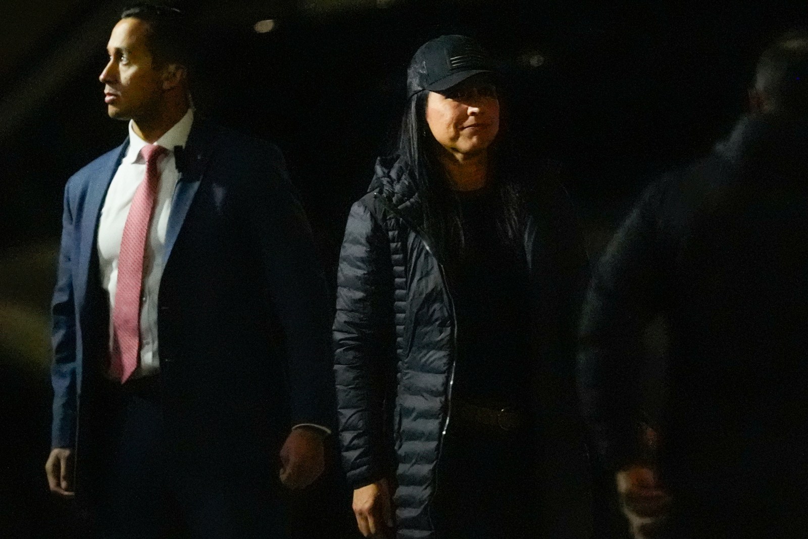 Director of National Intelligence Tulsi Gabbard enters the Fulton County Election HUB as the FBI takes Fulton County 2020 Election ballots, Wednesday, Jan. 28, 2026, in Union City, Ga., near Atlanta. (AP Photo/Mike Stewart)
