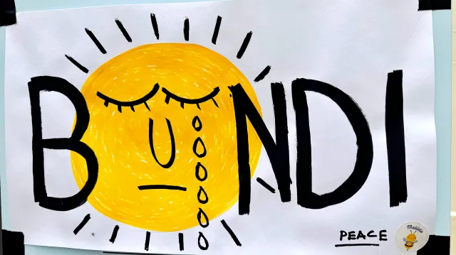 Memorial at Bondi Beach, NSW, Australia on December 20, 2025.